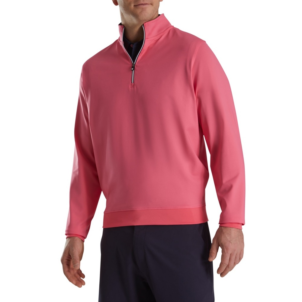 FootJoy FJ Women’s Coral Pink Quarter Zip Performance Pullover Size L Golf